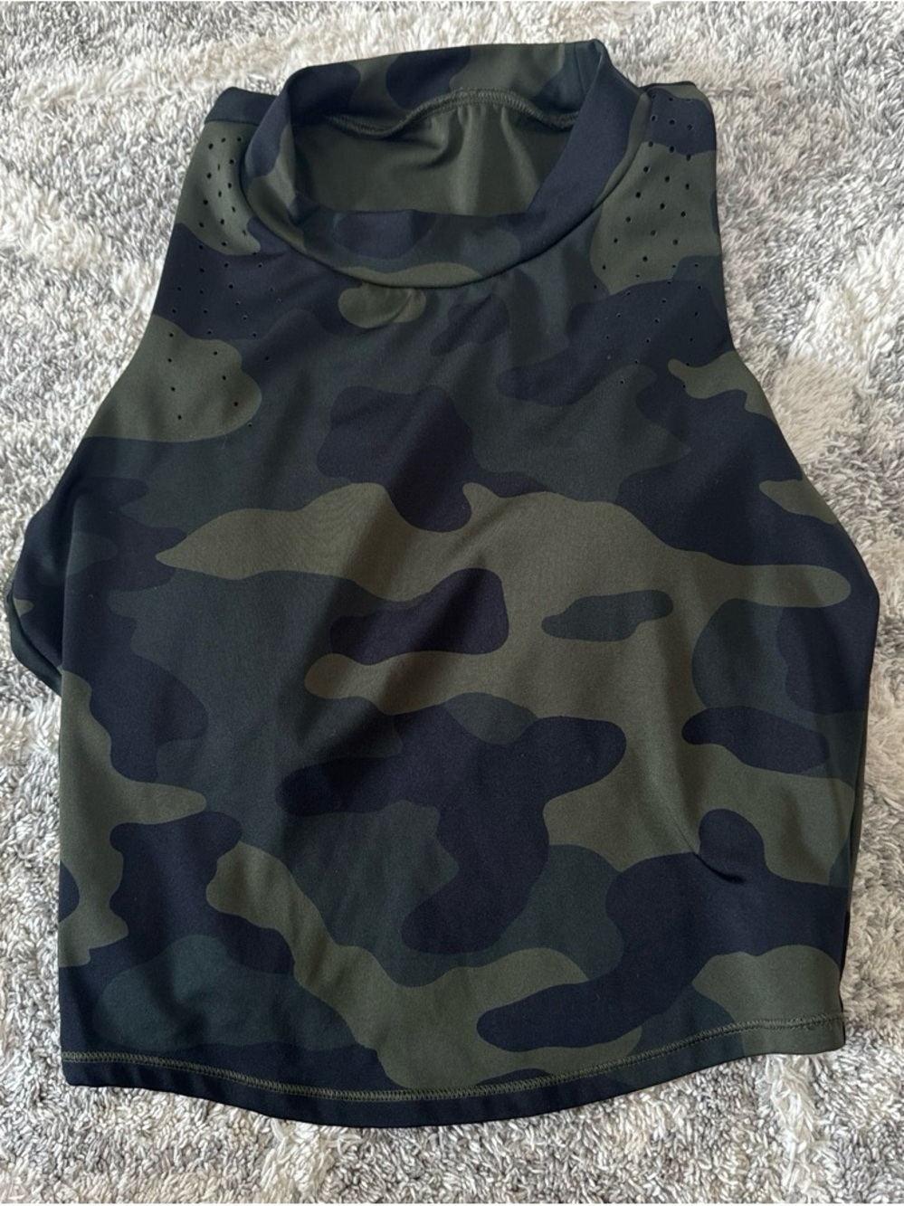 Target Women’s Camo Muscle Tee in Olive and Black